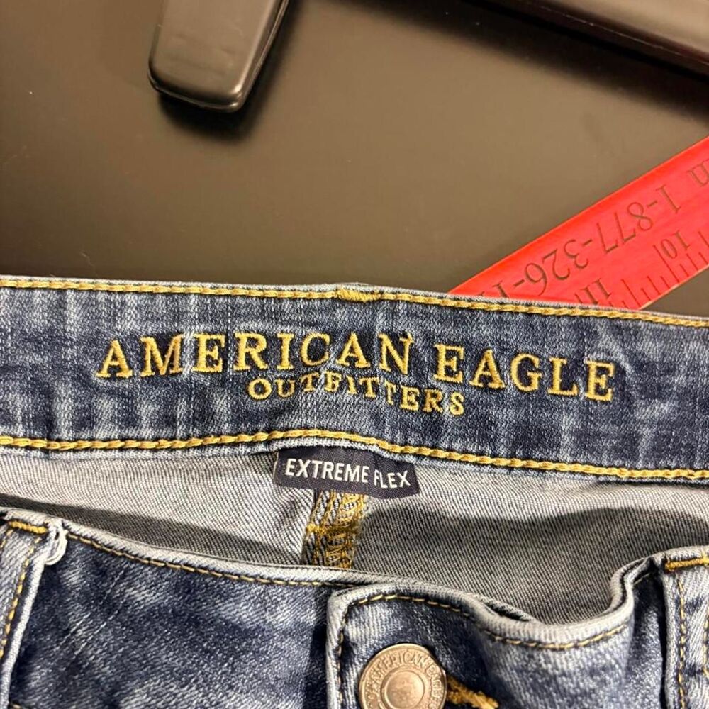 American-eagle Men's Blue and Navy Jeans